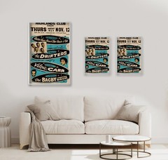 Vintage Style Rockin’ Blues Star Parade The Drifters 24×36 or 11×17 In Poster