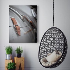 Vintage Porsche 356 Hood Straps Classic Sports Cars Canvas Print Wall Art
