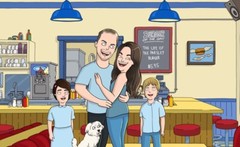 Couple Family Portrait, War Portrait Art, Anniversary Gifts, Turn Me Into Carton