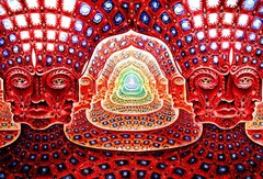 Trippy Psychedelic Wall Art Print on Framed Canvas Bedroom Decor | DMT Acid Trip