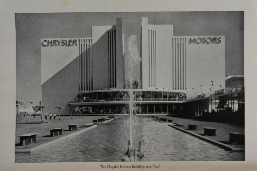 Antique Art Print Chicago Worlds Fair Chrysler Motors 1933 American History