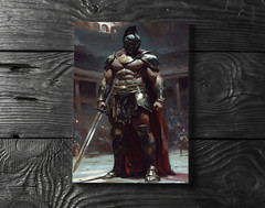 Gladiator Roman Warrior Art Poster Print – No Frame