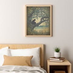 BIGFOOT TREE Wall Art, Sasquatch Flower Nature Poster, Cryptid Botanical Decor