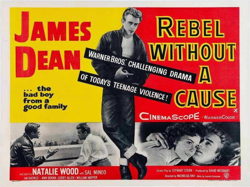 Rebel Without a Cause 1955 30″x40″ UK Quad Size Poster Movie James Dean