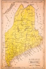 Map of Maine 1852 Vintage Cool Wall Decor Art Print Poster 24×36