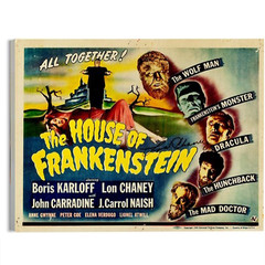 1944 House of Frankenstein (Universal) Movie Poster or Canvas Art Print