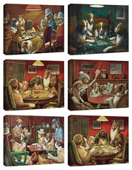 12″x18″ – Canvas Print Wall Art – Dogs Playing Poker Series by C.M Coolidge