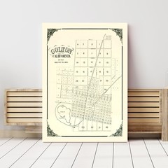 Old Map of Colton, CA 1887 – Vintage Colton California Art