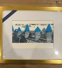 Louis Vuitton x Ruben Toledo Tallinn Framed Art COA 9.25” x 7.25” LV City Guide