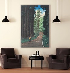 The Road to Nikko by Hasui Kawase Canvas/Poster Wall Art – Japanese Art Print