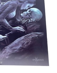 Ride or Die Lenticular Biker Shop Skull 9”x13” David Gonzales 2014 Chicano