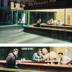 34W»x20H» BOULEVARD OF BROKEN DREAMS by HELNWEIN EDWARD HOPPER CHOICES of CANVAS