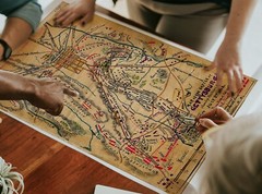 1863 Map of the Battle of Gettysburg Civil War Military Poster Print History