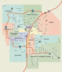 LAS VEGAS NEVADA MAP GLOSSY POSTER PICTURE PHOTO BANNER PRINT road city nv 5846
