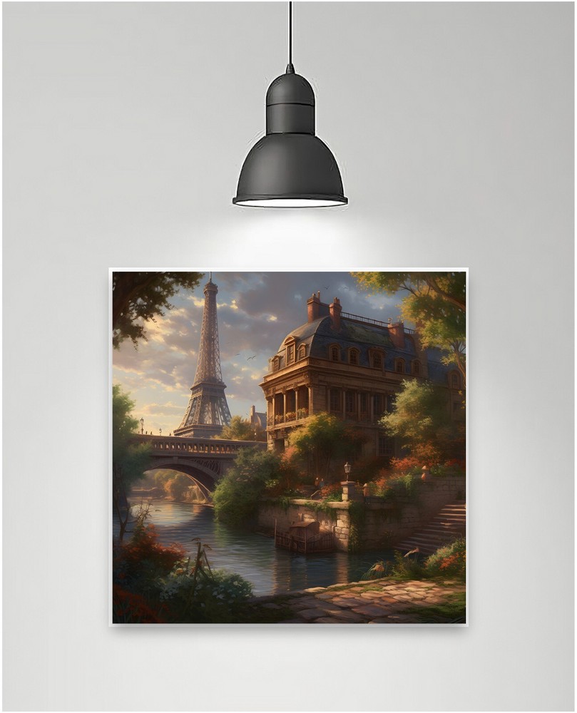 Paris painting canvas gift cityscape France art urban skyline wall decor