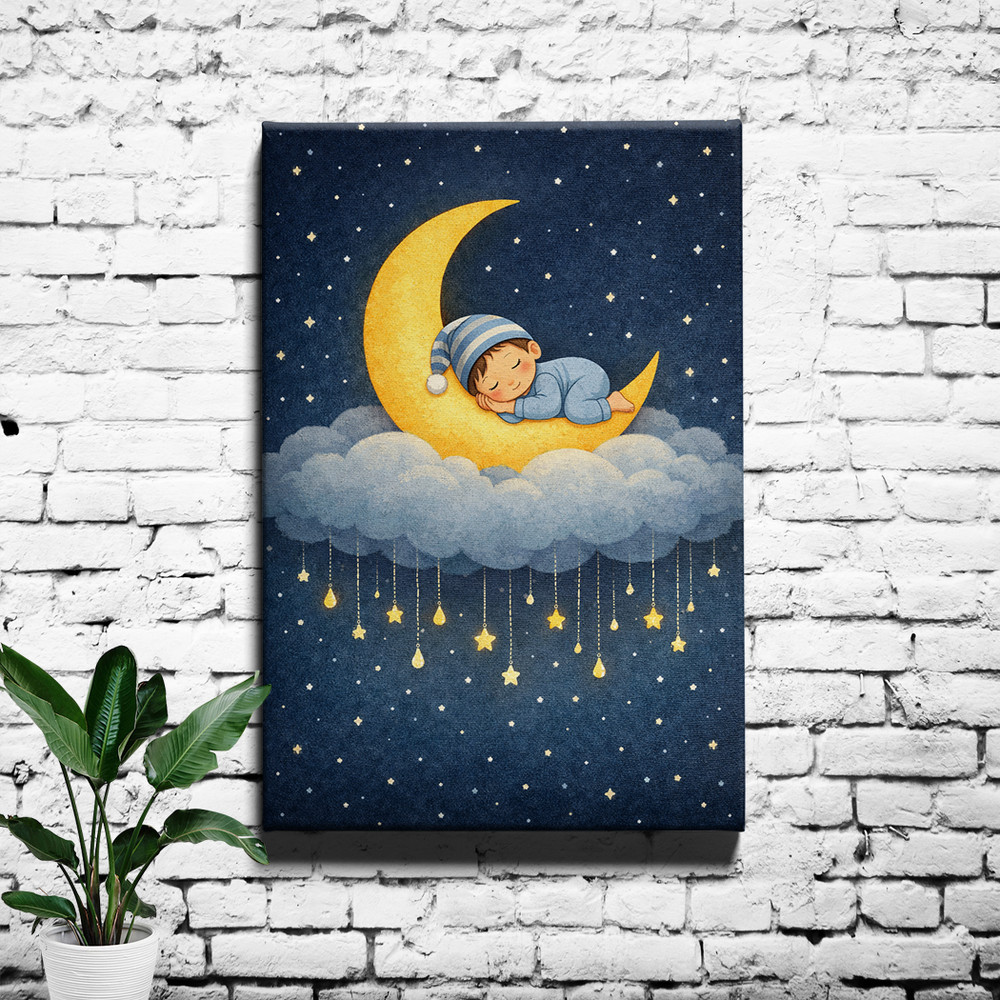 Twinkle little star nursery Art Print moon and stars quote design