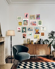 Set of 17 Eclectic Wall Art Prints, Colorful Maximalist Wall Decor Canvas Boh…