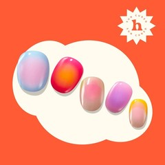 Semi Cured Nail Strips | No Lamp Needed | Spring, Marble, Pink | Easy Apply &…