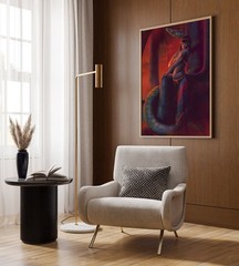 Dark Fantasy Enchanting Serpent Goddess Mystical Female Figure Wall Art Poster
