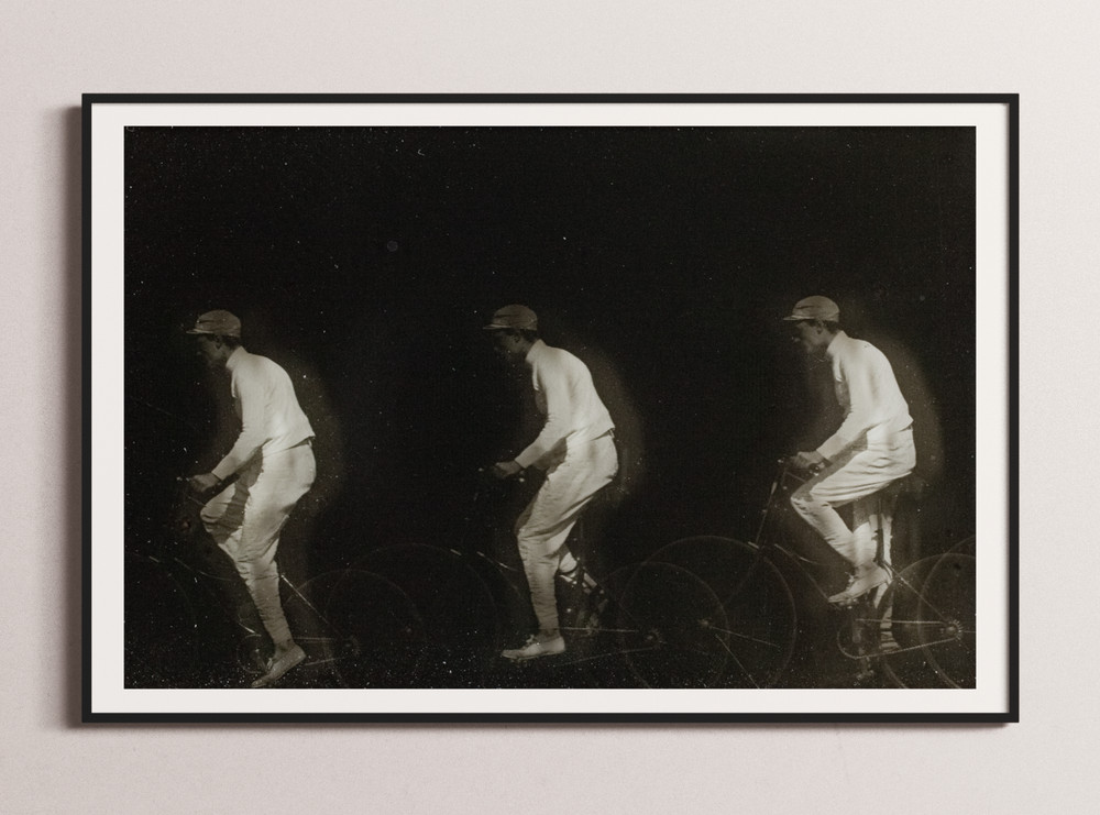 Man Bicycling, 1890s – Étienne-Jules Marey | Motion Study Photography Print