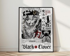 Black Clover Asta Poster Anime Wall Art Print Room Decor