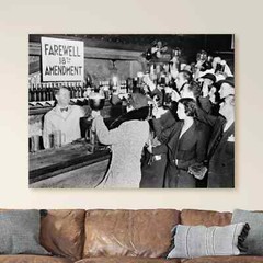 Farewell to the 18th Amendment Prohibition 1920s Drinking Canvas Print Wall Art