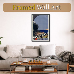 Marseille France Vintage Travel Poster Framed 11×17 Retro Wall Art Print Gift