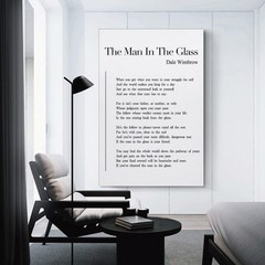 The Man in The Glass Poem Tin Sign Poster Vintage Canvas Wall Art Decor 12″x18″