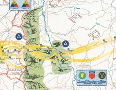 VIII Army Corps Unit Route Map Normandy – German-Czech Border Wall Art Print
