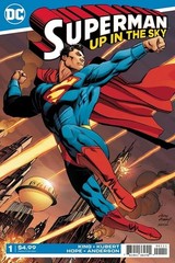 Superman up in the sky Comic Book Cover Poster print 11″x17″ home decor