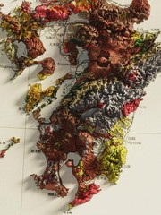 Japan Geological Map Wall Art – Vintage 2D Topographic Poster Print Decor