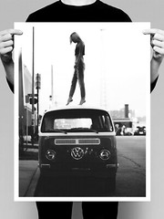 Volkswagen Girl Fashion Pop Art Poster Print. Great Decor For Fashion Lover