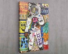 Cool Moon Astronaut Banksy Graffiti Street Art Canvas Print Wall Art