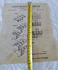 Lego Patent Set of Four Lego Patents Wall Art Decor Prints Distressed 1979-1962