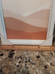 Orange White Abstract Wall Art White Frame