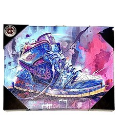 Air Jordan Sneakers Urban Neon Large Canvas Pop art Nike Basketball