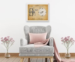 Poster – Fishing Reel Patent – Choose Unframed Poster or Canvas