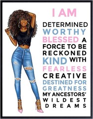 Inspirational Black Wall Art For Women 11×14 – Empowering Quotes Home Decor P…