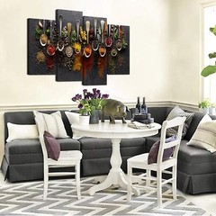 Kitchen Pictures Wall Decor 4 Pieces Couful Spice Spoon Vintage Canvas Wall Art