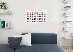 Flags of the United States Chart Classroom Poster 24×36