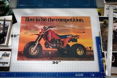 1986 Honda ATC 250R Flyer Poster Banner OEM Brochure Decal Picture Graphic