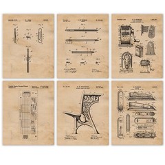 Classic School Classroom Supplies Patent Prints 6 (8×10) for Home Work Office