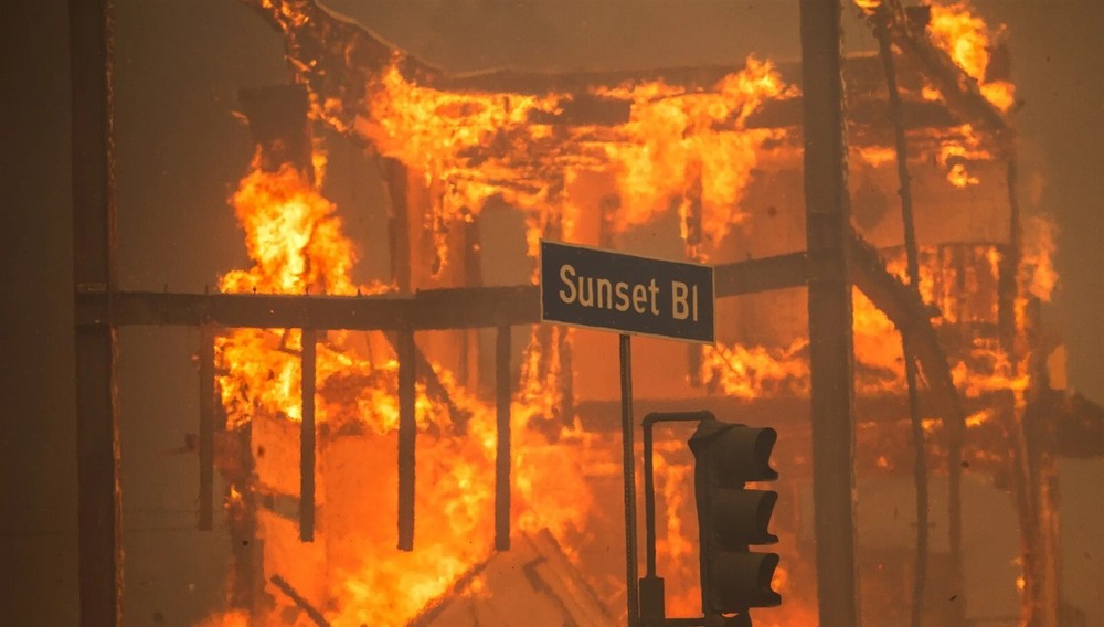 California Wildfires 2025 Sunset Bl POSTER PICTURE PHOTO PRINT BANNER 13308