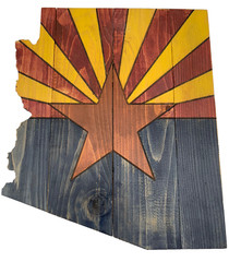 Arizona Flag Wall Art 12″x14″ Made By The Seller Shellback Daves Designs