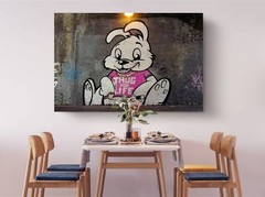 Thug Bunny Banksy-Inspired Canvas Art Print – Ready to Hang Home Décor