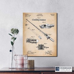 Fishing Gifts for Men, Fishing Gear Patent Canvas Print
