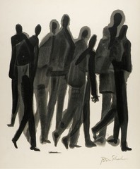 Ben Shahn Many Men – Rilke Portfolio Modernist Figures Print