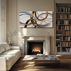Living Room Decor for Wall Abstract Wall Art 30x60in Black and Gold Wall Art …