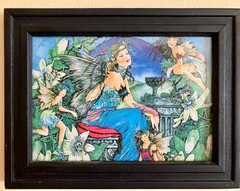 Fairy Art Small Framed Pictures 8 X 5 1/2 Inches