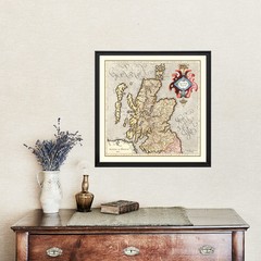 Old Map of Scotland 1623 – Vintage Scotland Art Wall Decor